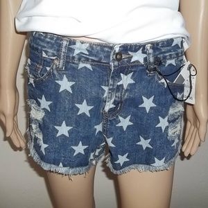 Freestyle Revolution Stars Women Jean Shorts,3 NWT